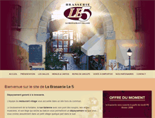 Tablet Screenshot of brasserie-lecinq.com